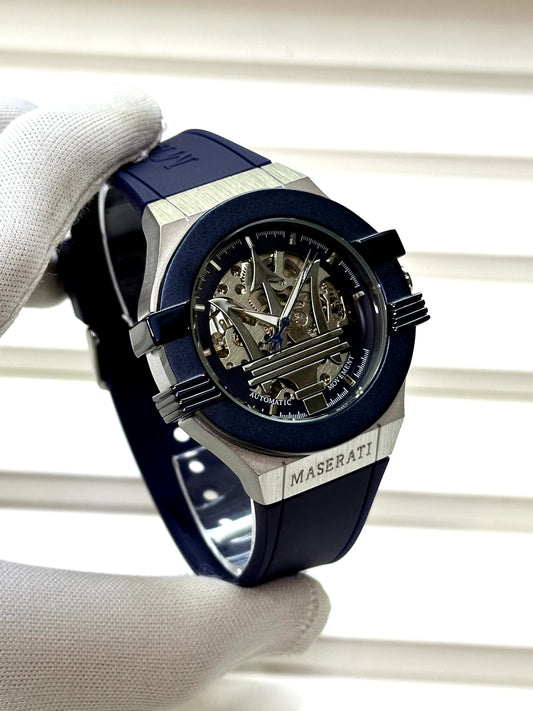 Maserati Potenza Automatic - Elegant Navy Blue Watch for Men - Zynocruze