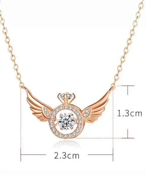 Rose Gold Angel Wings Pendant Chain - ZYNOCRUZE